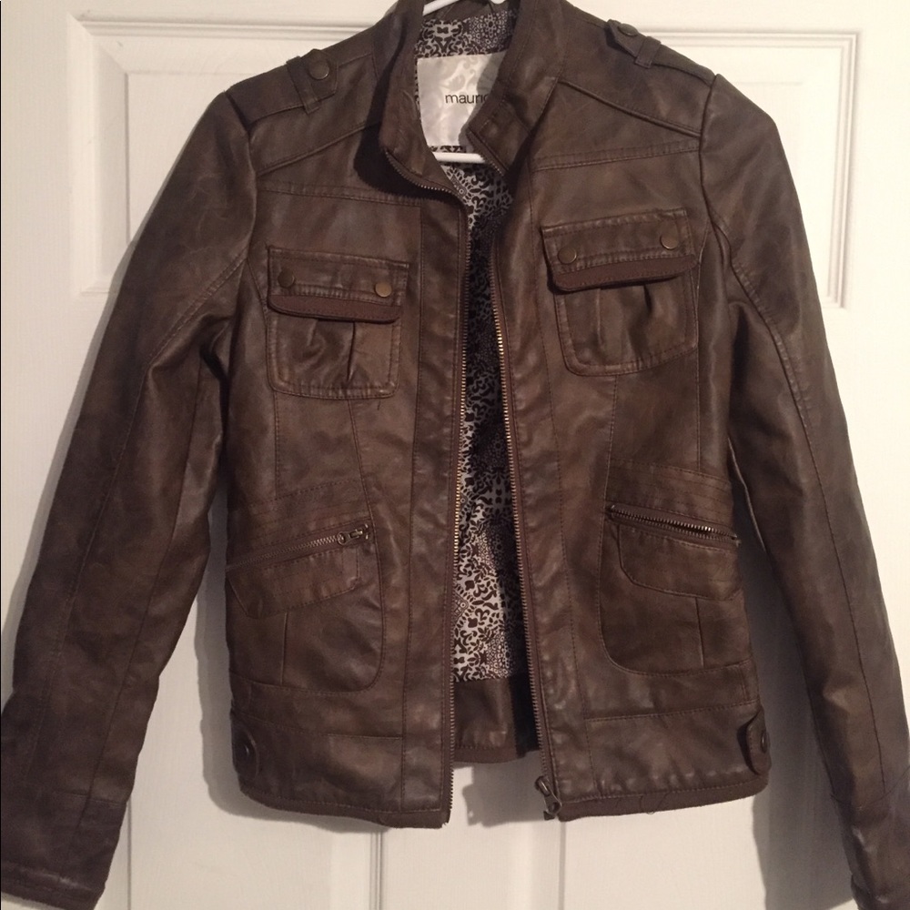Maurice’s brown leather jacket